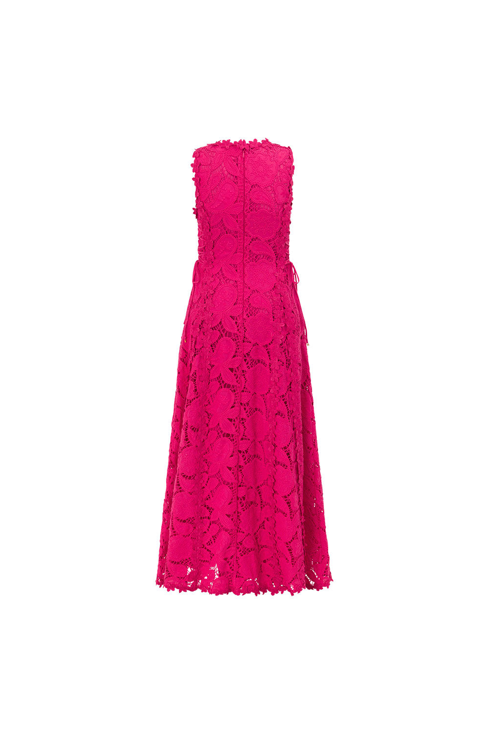 Pink Cutwork Floral Boat Maxi Alize Dress – SABO
