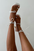 SAMPLE-Strappy Paz Heels - White
