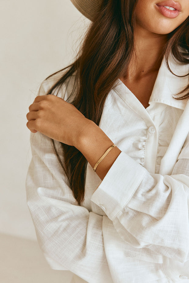 Klara Herringbone Bracelet - Gold