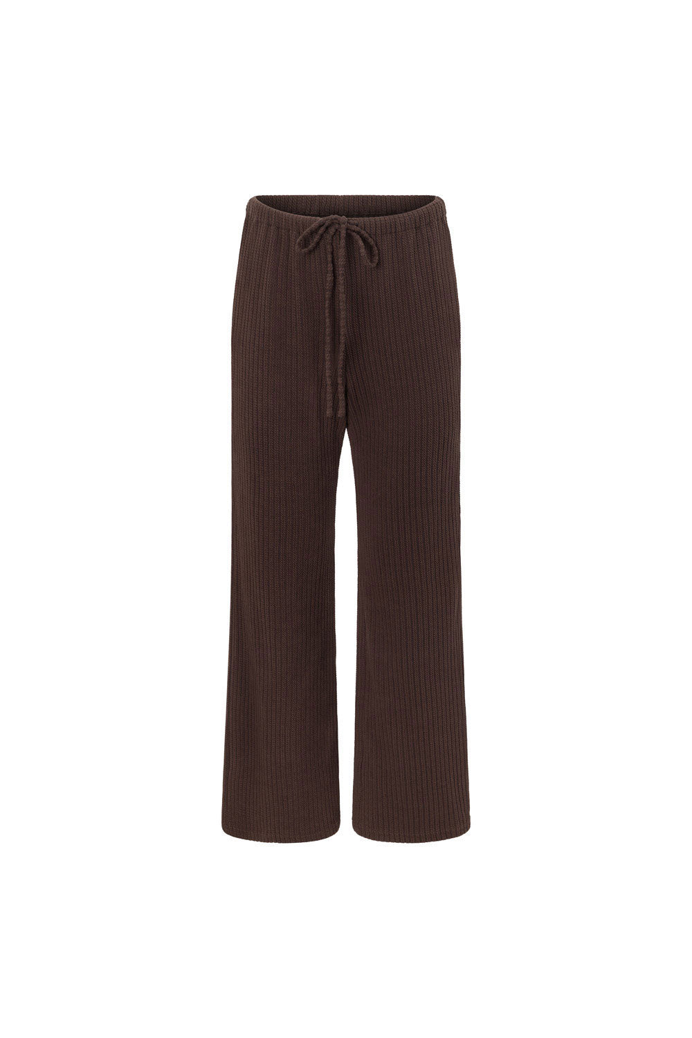 Chocolate Brown Elastic Front Tie Tarika Pants – SABO