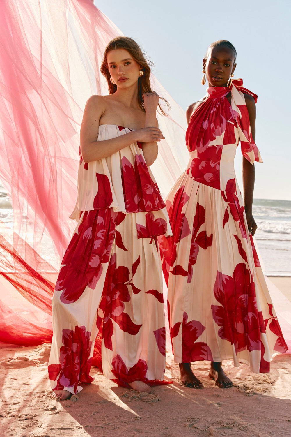Pink Sole Rosa Print Halter Maxi Daje Dress – SABO