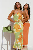 SAMPLE-Gala Cutout Dress - Floral Sunset