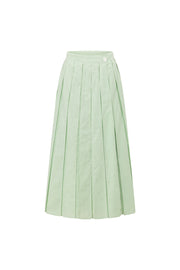 SAMPLE-Dien Wrap Skirt - Green