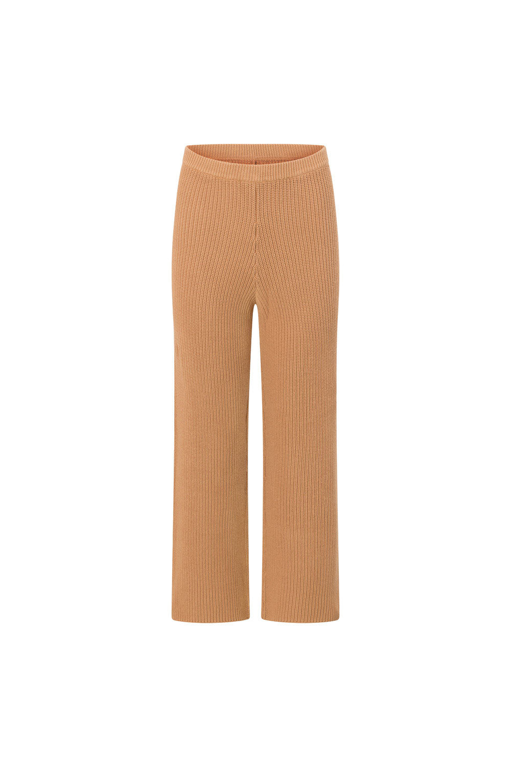 Tan Knit High Waist Elastic Sienna Pants – SABO