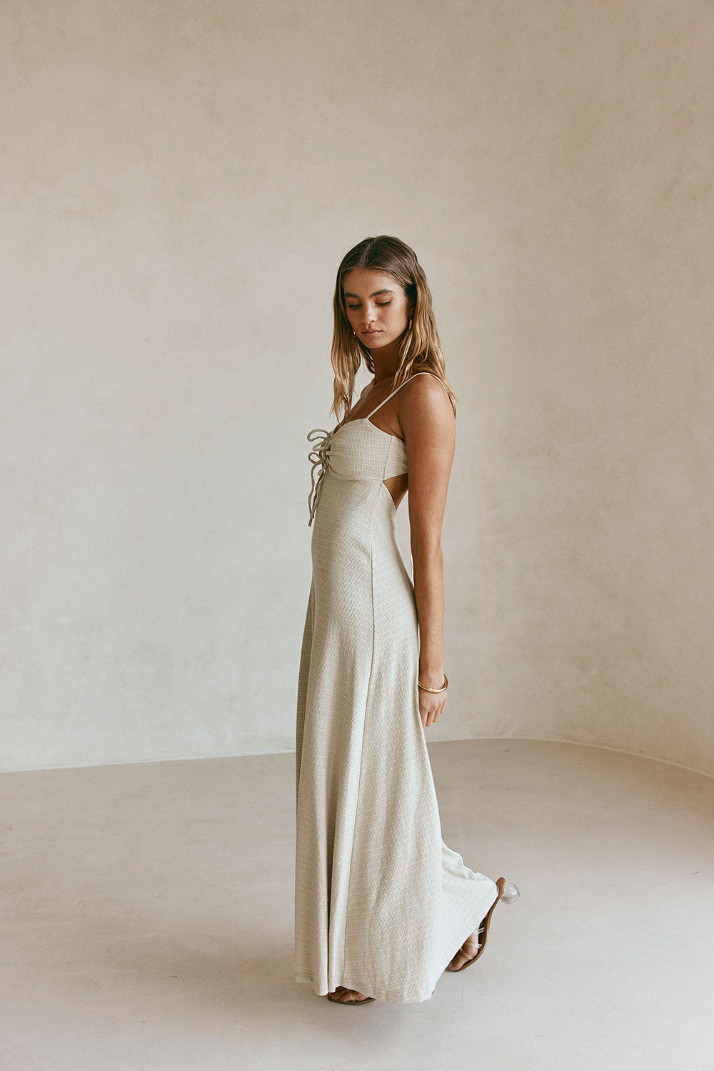 Sage Green Waffle Sweetheart Backless Maxi Dua Dress XXL | by SABO Sage Green Waffle Sweetheart Backless Maxi Dua Dress XXL | by SABO
