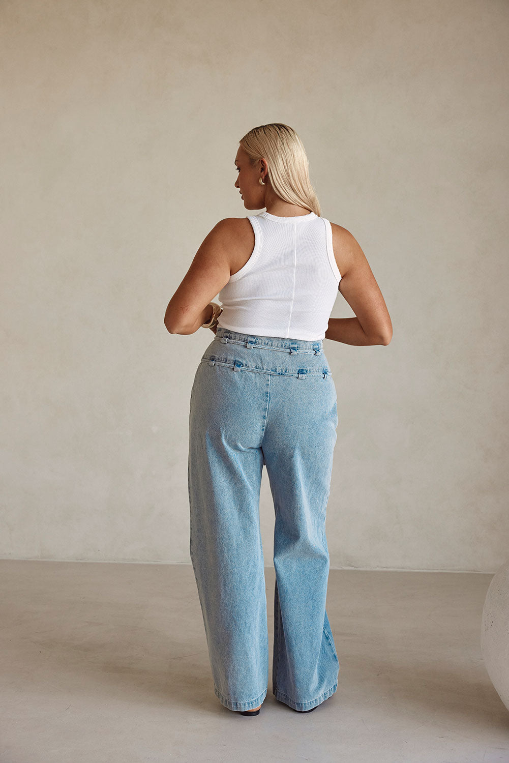 Blue Denim Tie Pocket Cargo Jaicee Pants – SABO
