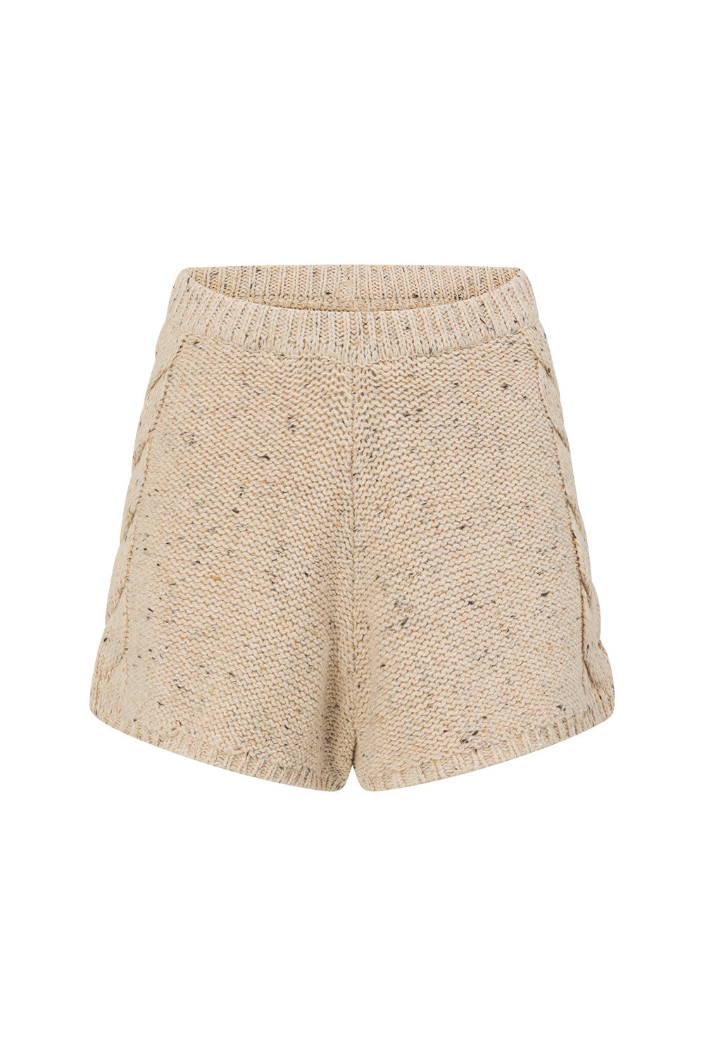 Oatmeal Speckle Knit High Waist Vixen Shorts – SABO