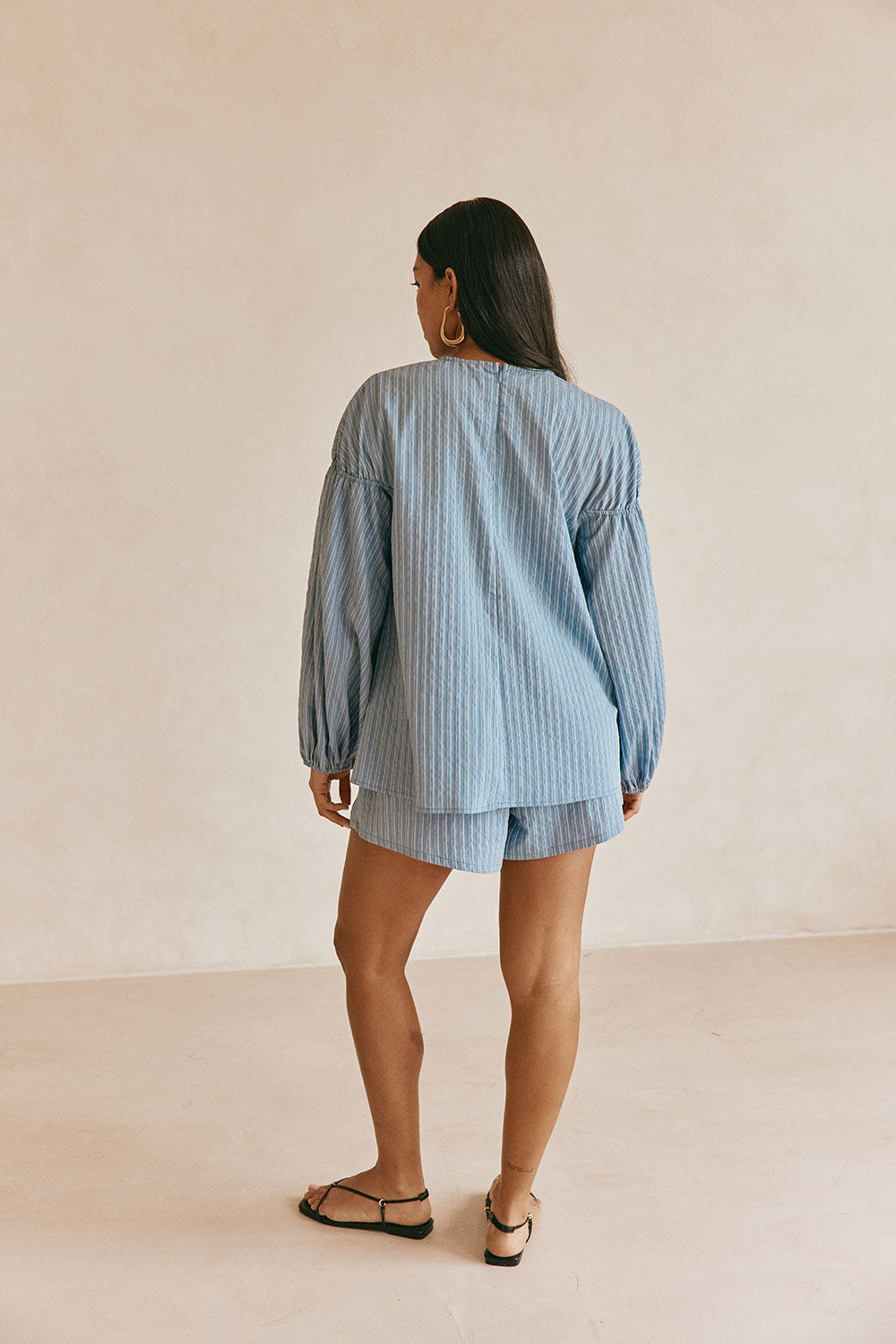 SAMPLE-Hailey Top - Blue Stripe