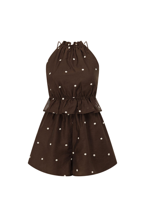 Adira Playsuit - Chocolate Speck