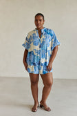 SAMPLE-Lani Shorts - Azure Bloom