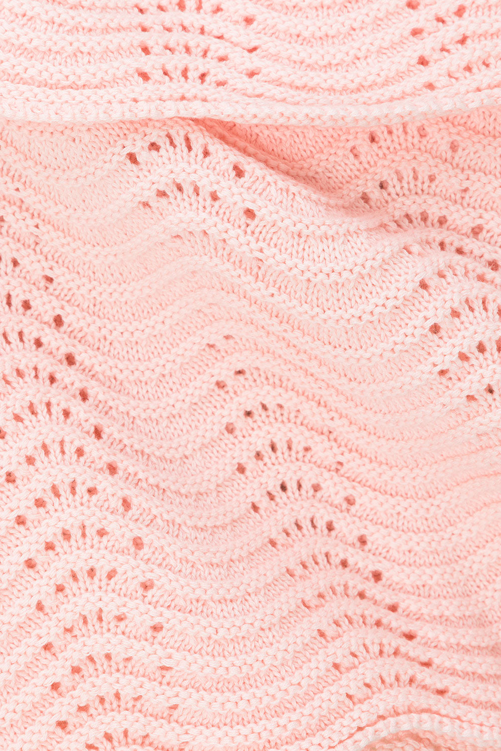 Blush Pink Crochet Knit Strapless Panel Kama Top – SABO
