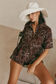 Luna Top - Chocolate Floral