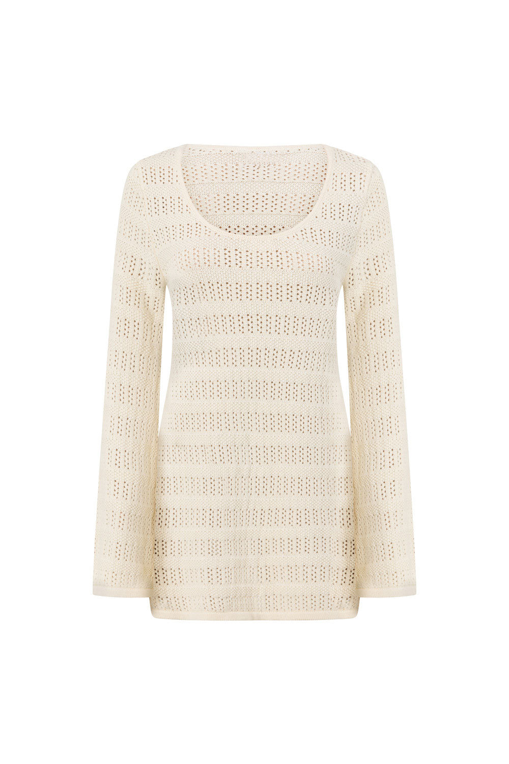 Alaska Long Sleeve Mini Knit Dress - Beige SABO Alaska Long Sleeve Mini Knit Dress - Beige SABO