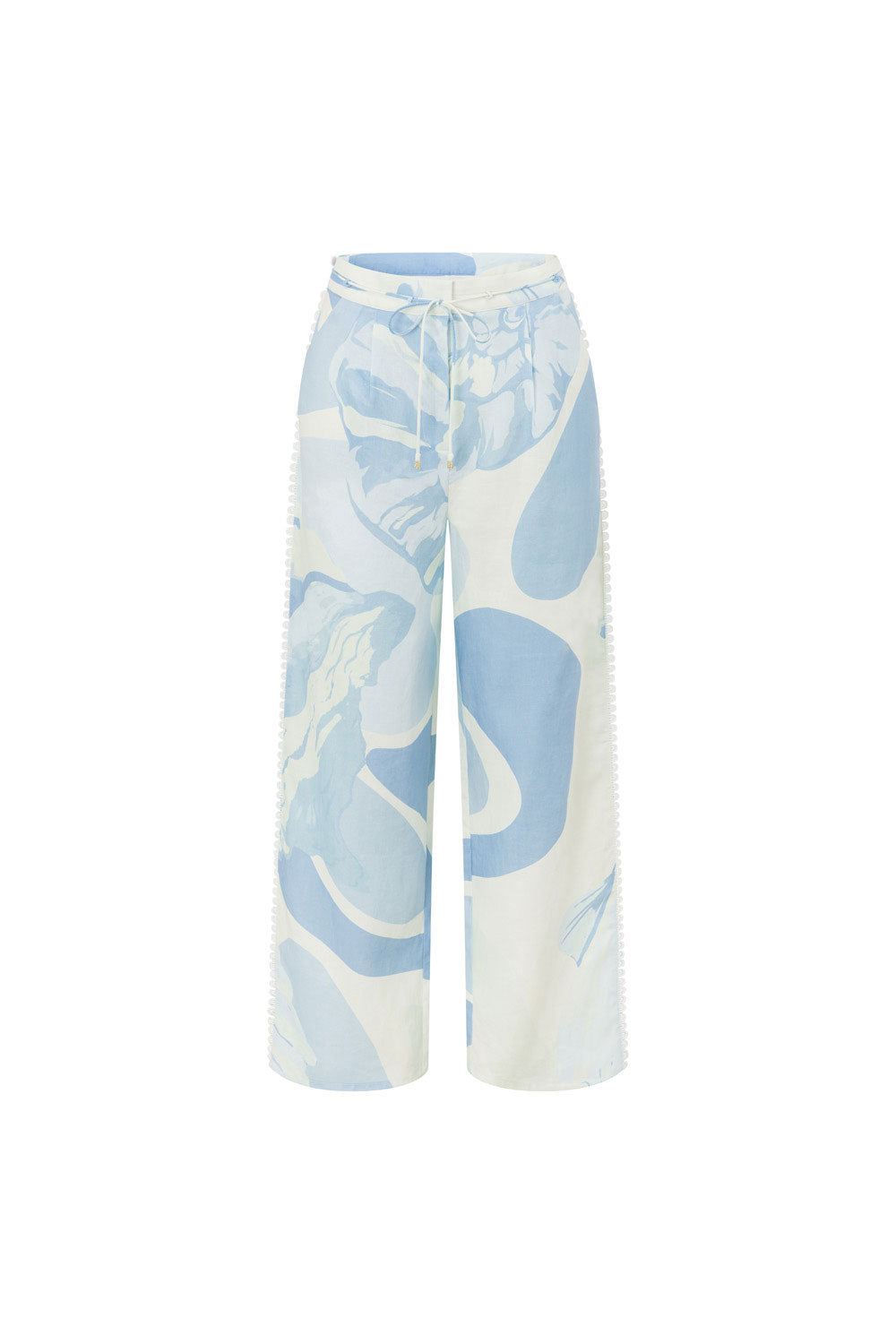 Blue Il Lido Print Drawstring Pocket Isabella Pants – SABO