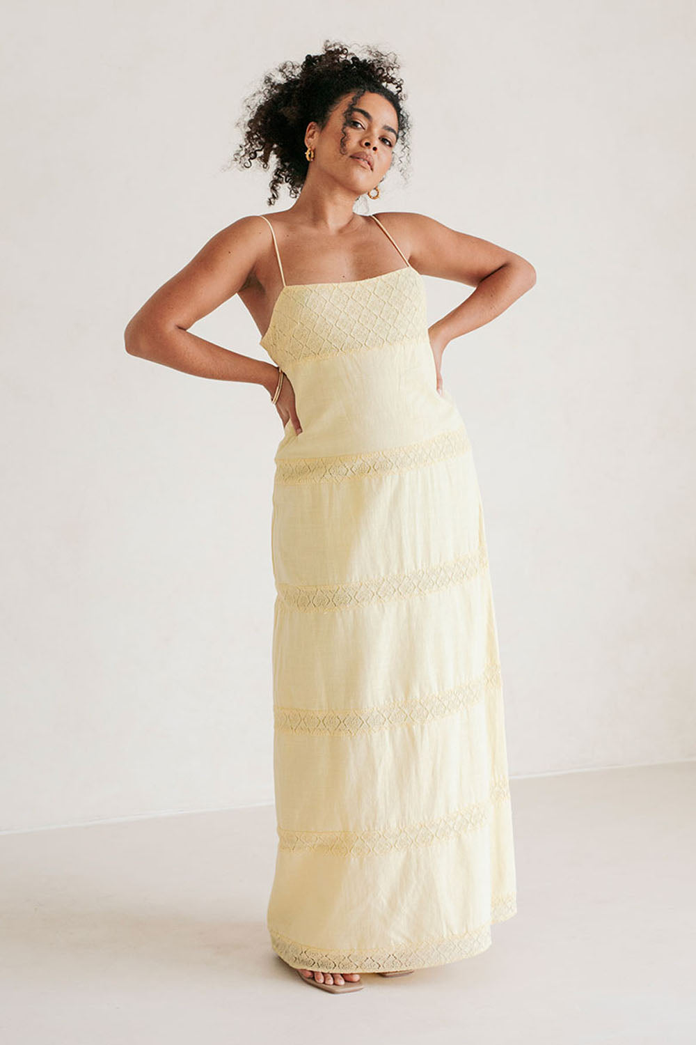 white christmas dresses Sonia Yellow Maxi Dress - US 14 main image 1