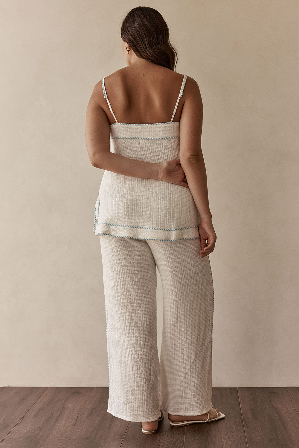 White Textured Cotton Boxy Alix Top – SABO