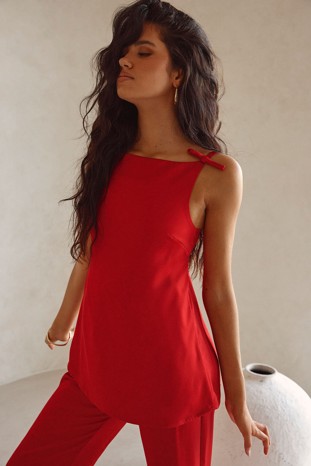 red dress boutique jumpsuit Eleanor Red Jumpsuit