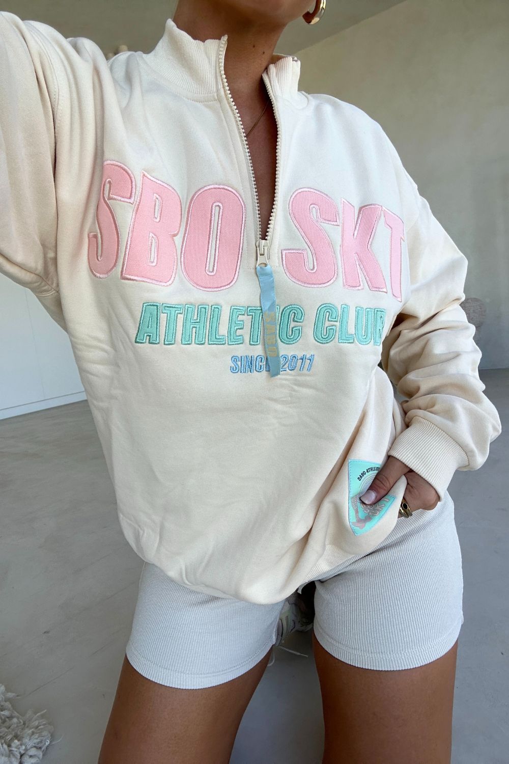 Cream Fleece Oversized Vintage Rue Sweater – SABO