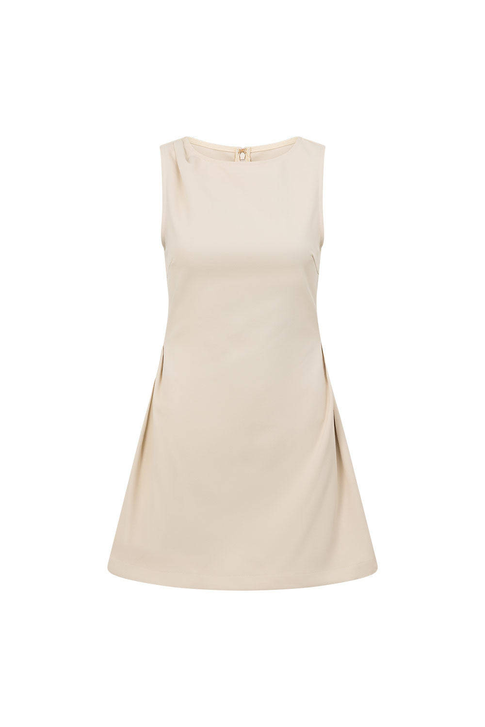 Beige Pleated Mini Camellia Dress L | by SABO Beige Pleated Mini Camellia Dress L | by SABO