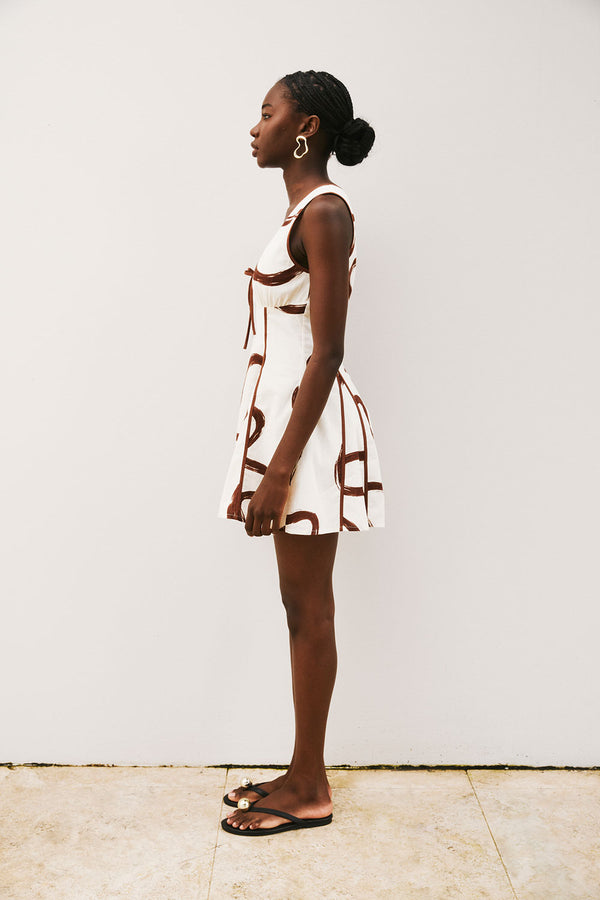 Alfresco Dress - Marbled Mocha