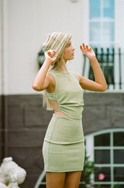 SAMPLE-Backless Giorgia Dress - Olive