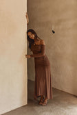 SAMPLE-Callista Dress - Chocolate