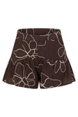 Luna Shorts - Chocolate Floral