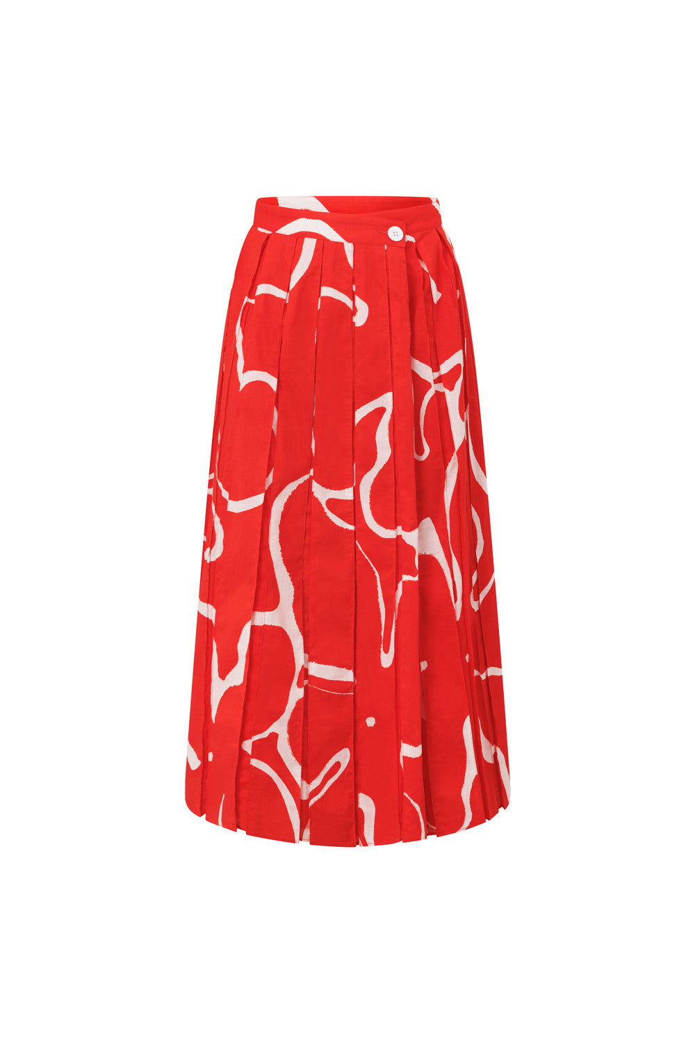 Evoke Red Wrap Pleated Split Midi Dien Wrap Skirt – SABO Evoke Red Wrap Pleated Split Midi Dien Wrap Skirt – SABO