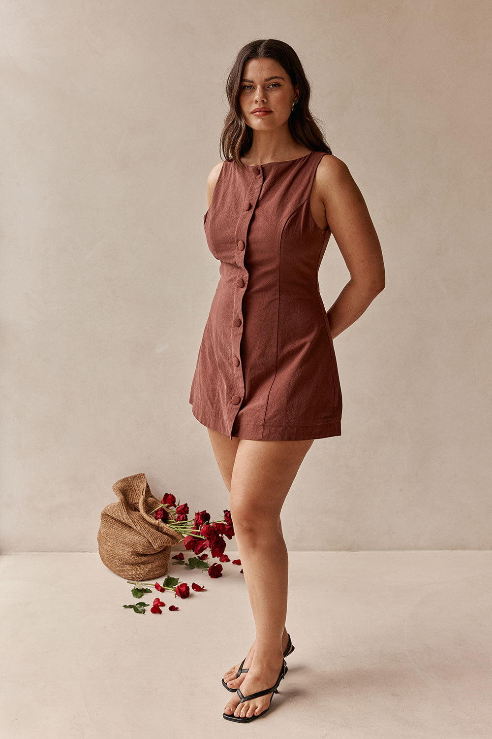 SAMPLE-Graylee Dress - Chocolate
