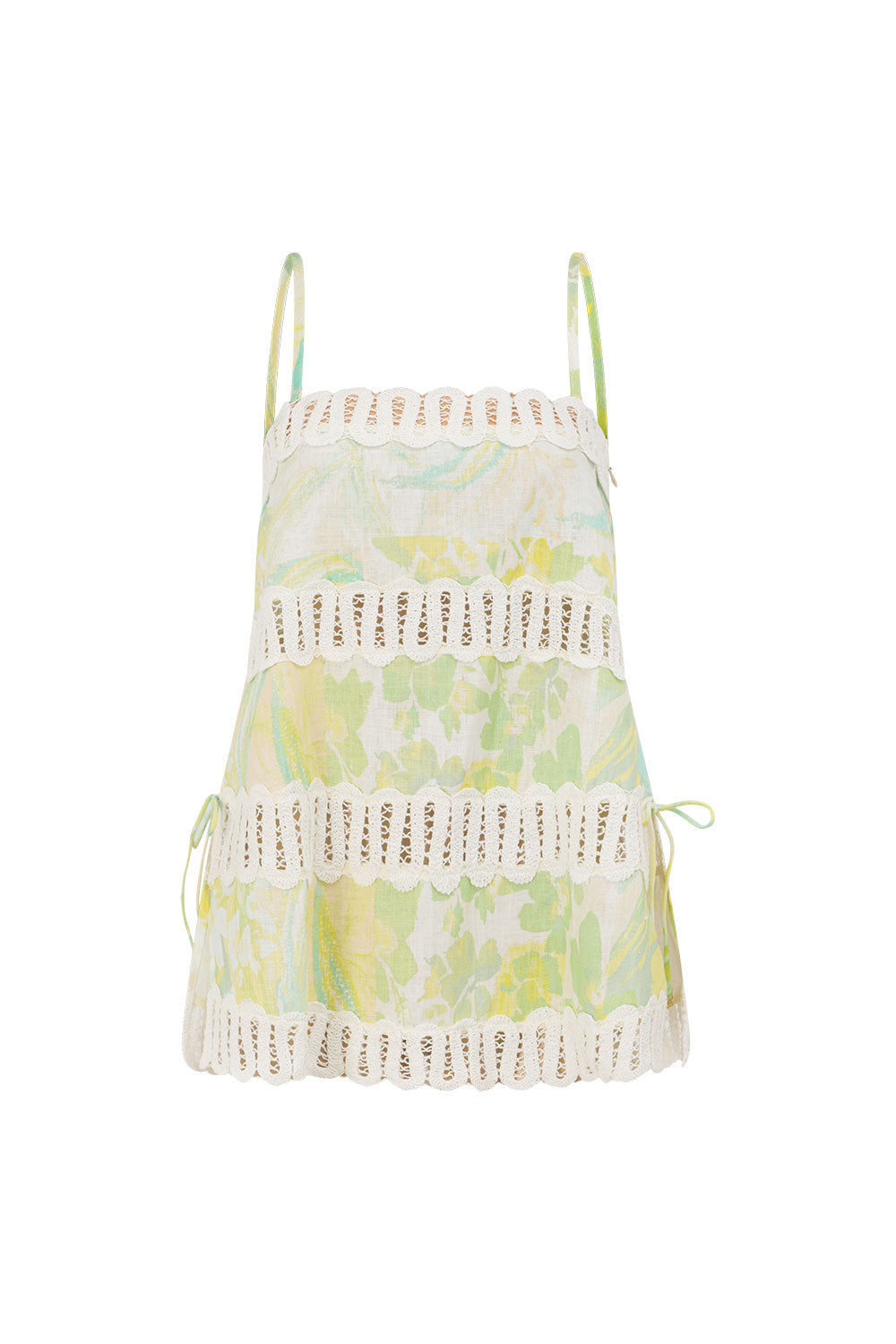 SABINO サビノ オパルセント 蝶々 フィギュリン - ラリック 風 Green Fiore Festivio Print Strapless Orion Top – SABO