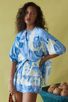 Lani Shorts - Azure Bloom