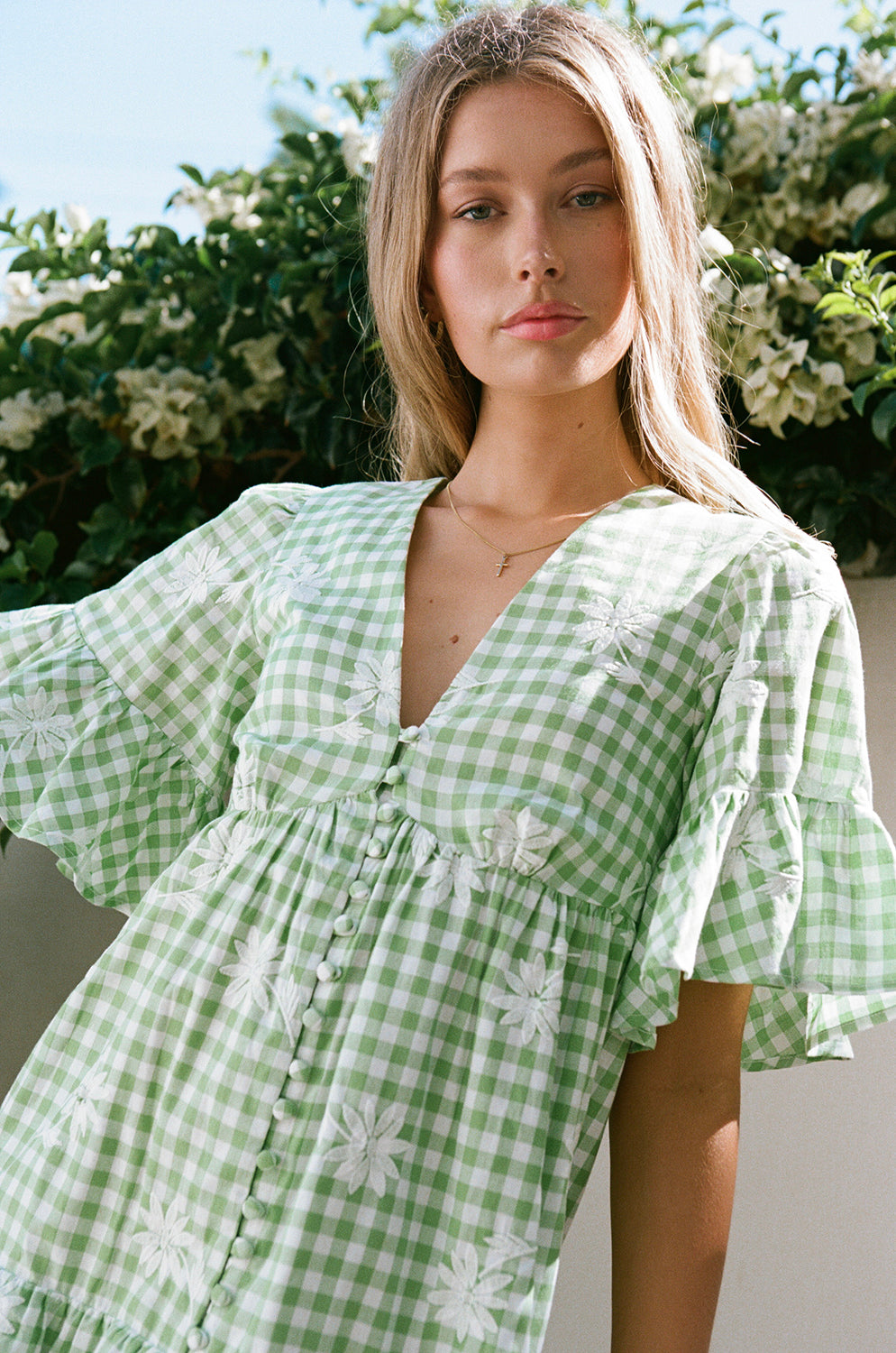 SAMPLE-Twyla Babydoll Dress - Gingham