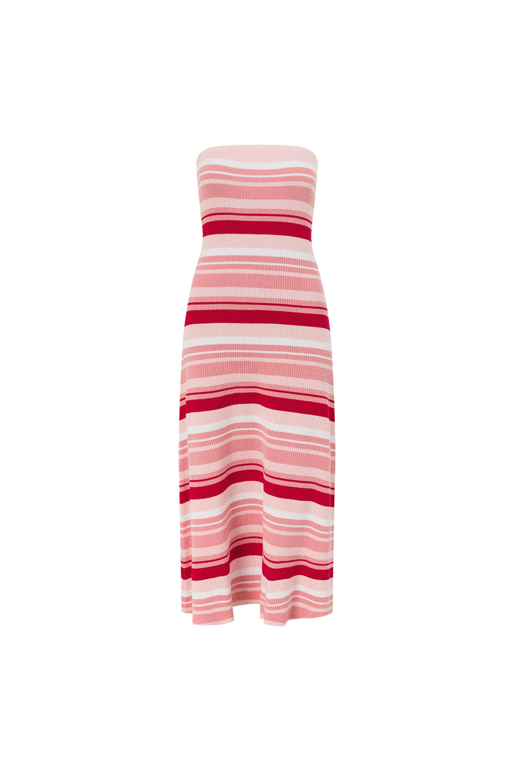 Prink Stripe Ribbed Strapless Maxi Anya Dress XL Prink Stripe Ribbed Strapless Maxi Anya Dress XL