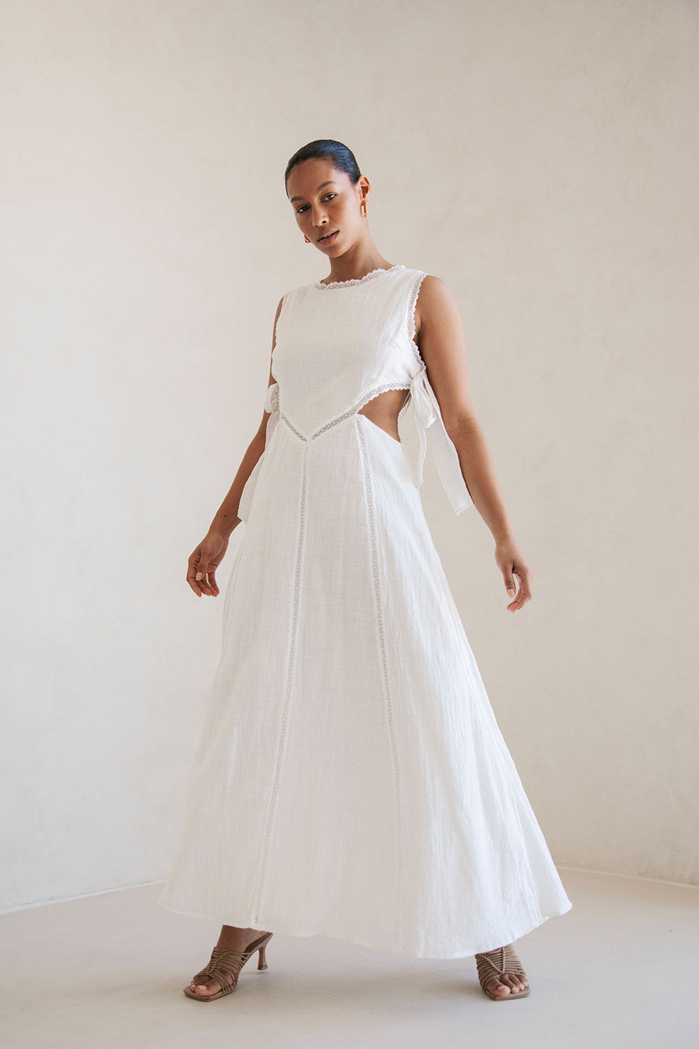 Aurelia Cutout Maxi Dress - White SABO Aurelia Cutout Maxi Dress - White SABO