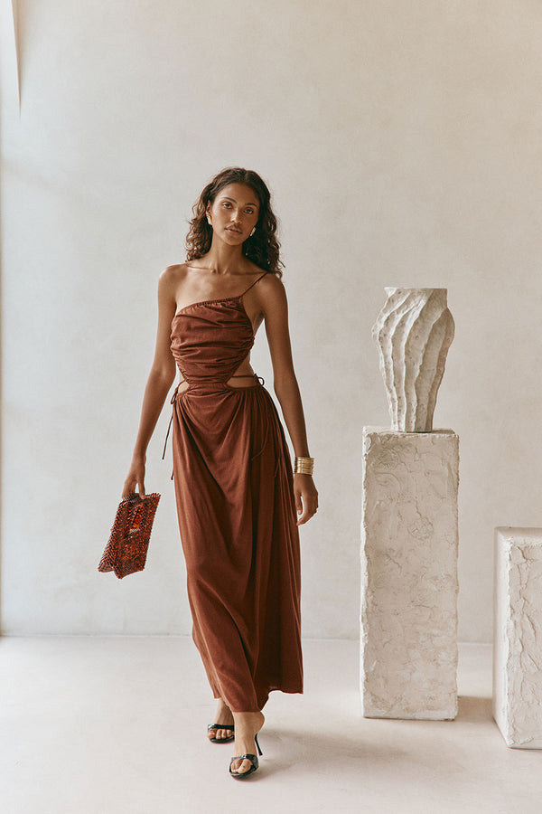 SAMPLE-Mahya Dress - Chocolate