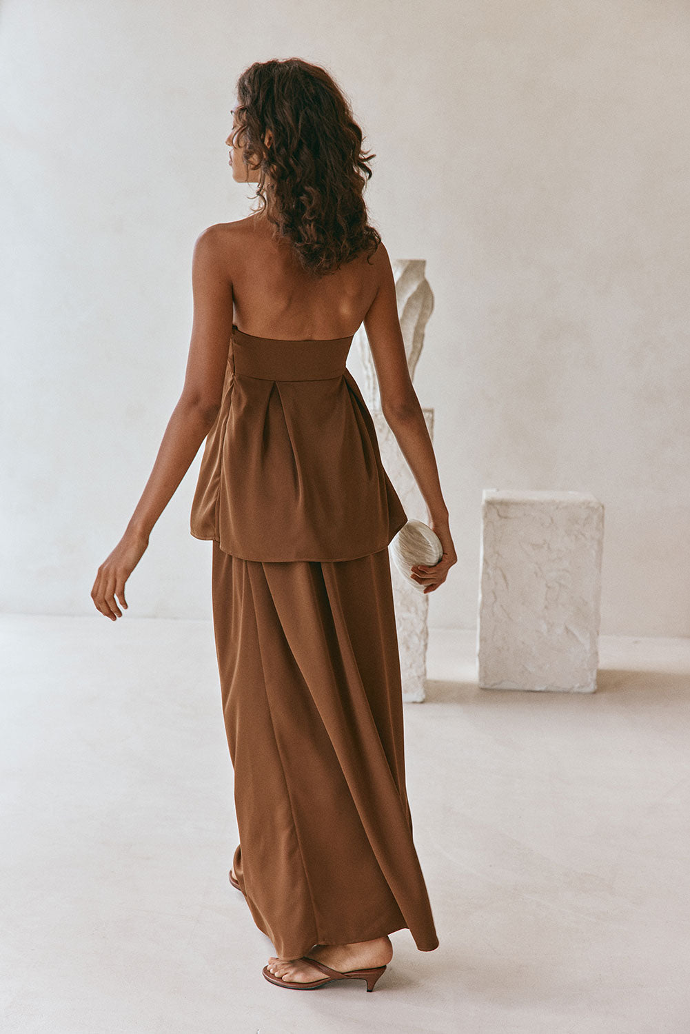 Chocolate Brown Strapless Maxi Indra Dress XS | by SABO Chocolate Brown Strapless Maxi Indra Dress XS | by SABO
