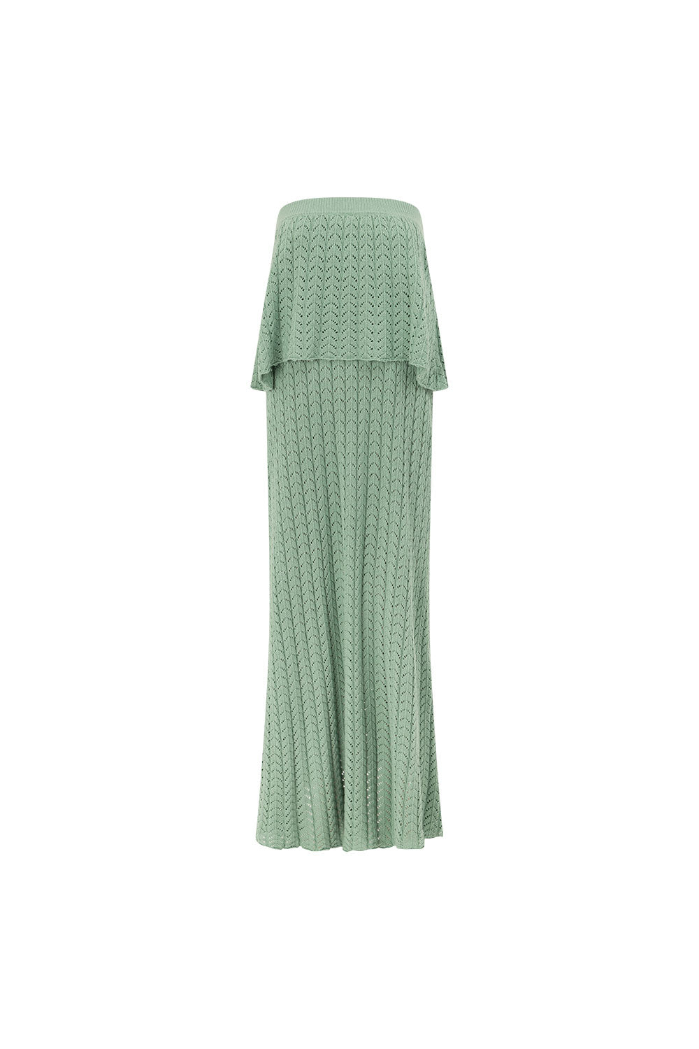 Green Crochet Knit Strapless Maxi Maria Dress – SABO
