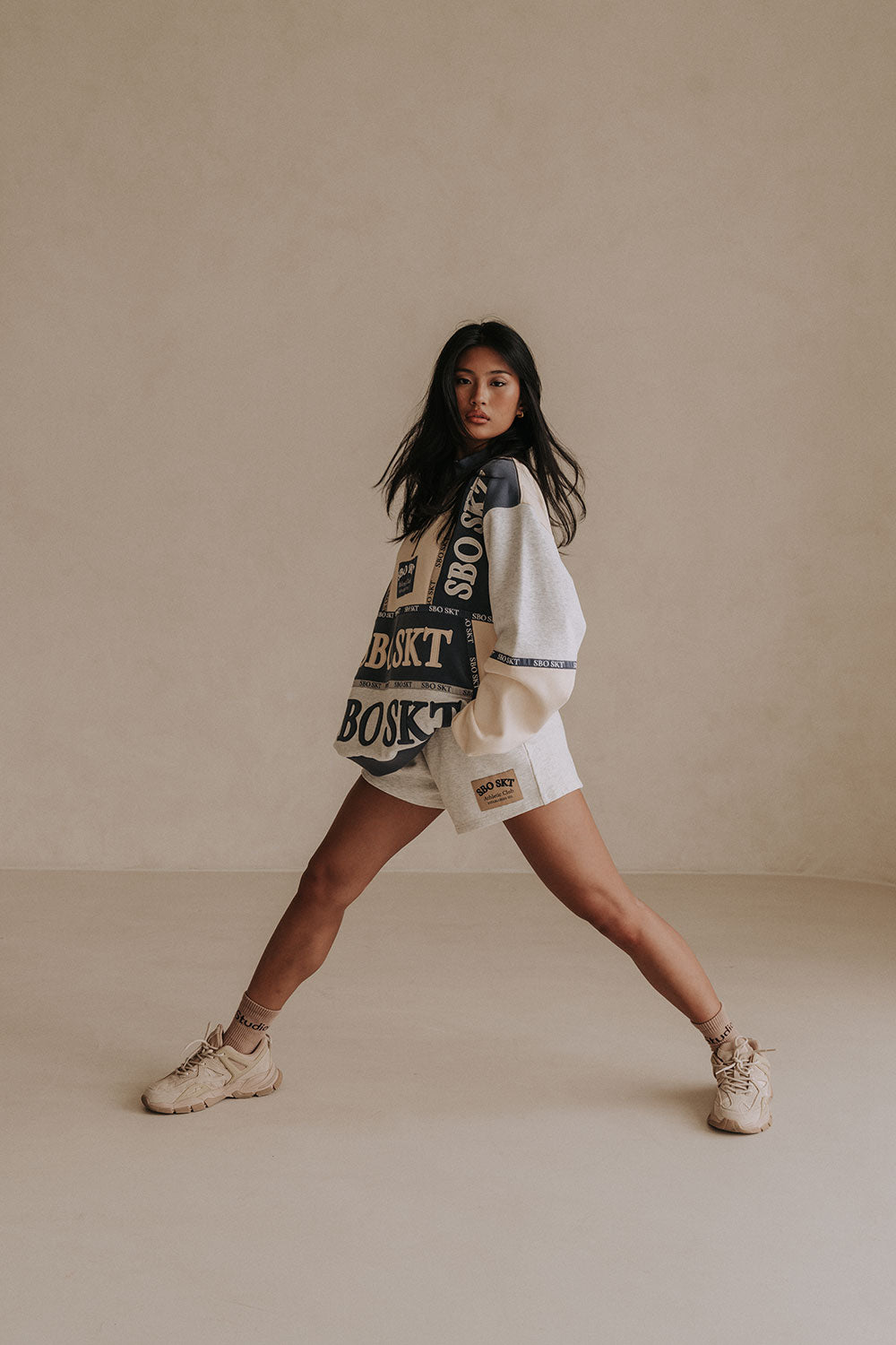 Stockholm Oversized Vintage Sweater - Fleece Blue, Cream, Grey – SABO