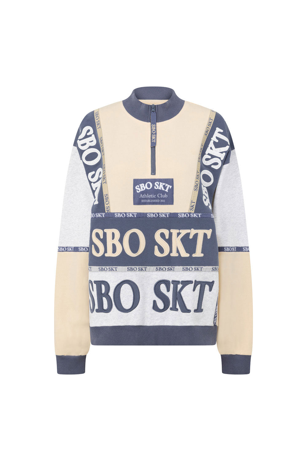 Stockholm Oversized Vintage Sweater - Fleece Blue, Cream, Grey – SABO