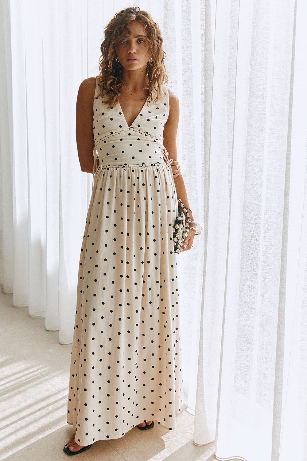 SAMPLE-Franci Dress - Cream Speck
