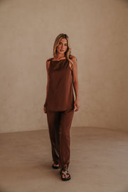 Kinsley Jumpsuit - Chocolate