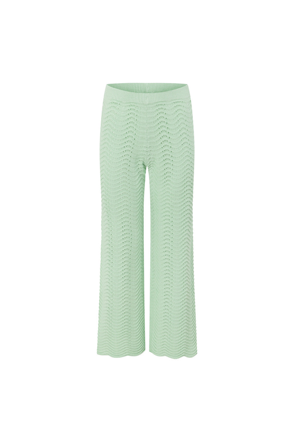Mint Green Crochet Knit High Waist Kama Pants – SABO