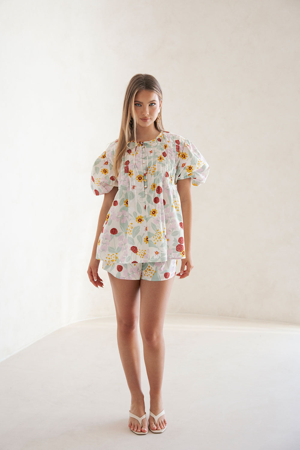 Leta Top - Royal Floral