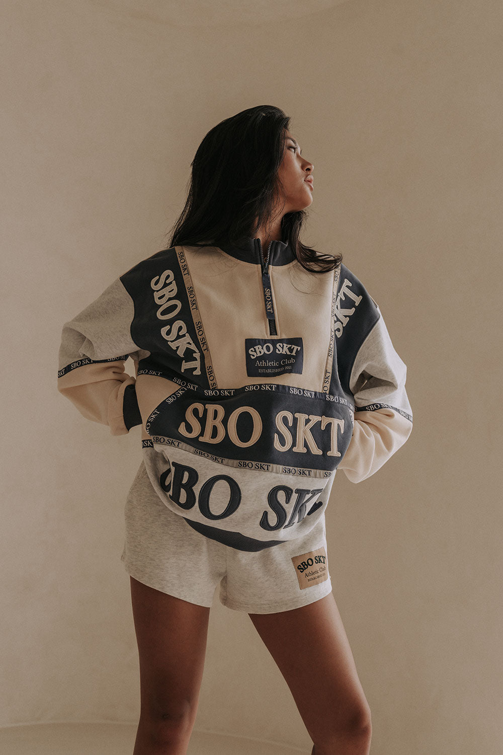 Stockholm Oversized Vintage Sweater - Fleece Blue, Cream, Grey – SABO