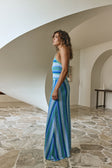 SAMPLE-Karmela Dress - Blue Stripe