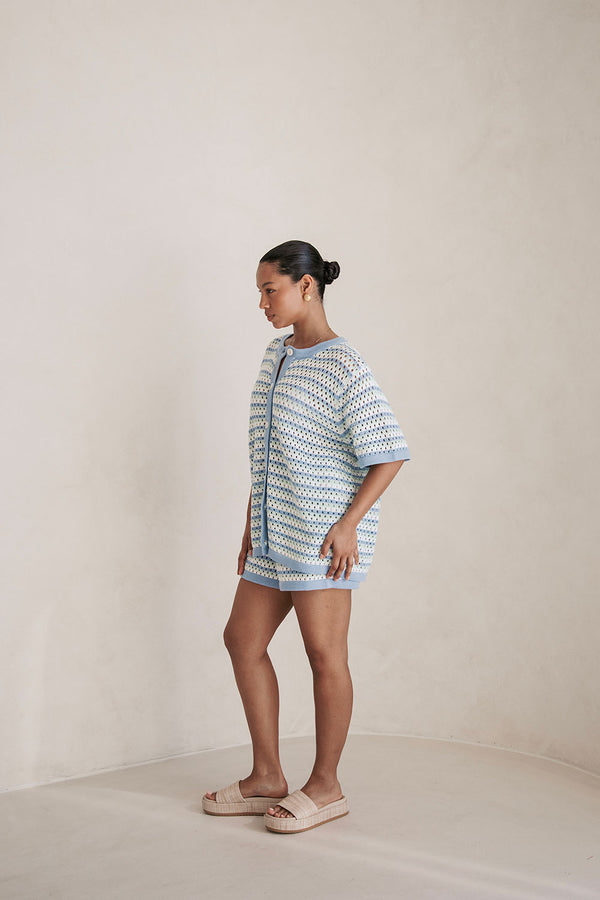 Chantel Knit Top - Blue