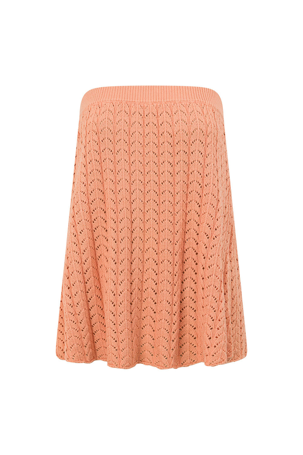Coral Pointelle Knit Strapless Athena Top – SABO