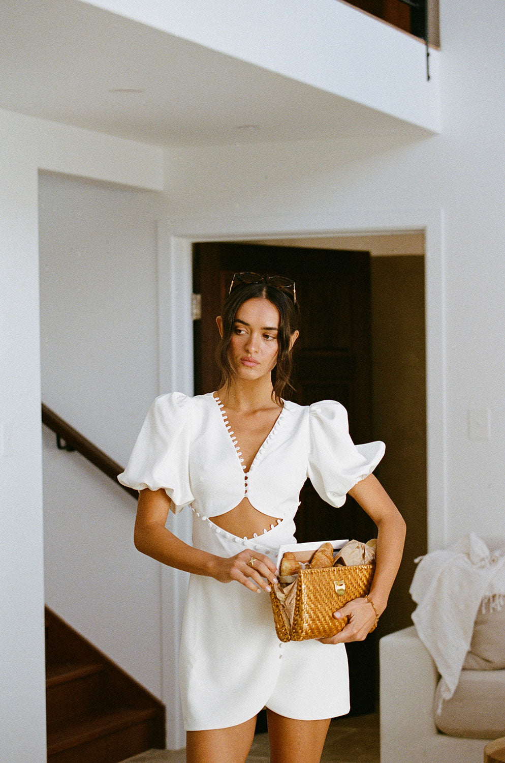 Jaylie Button Mini Dress
