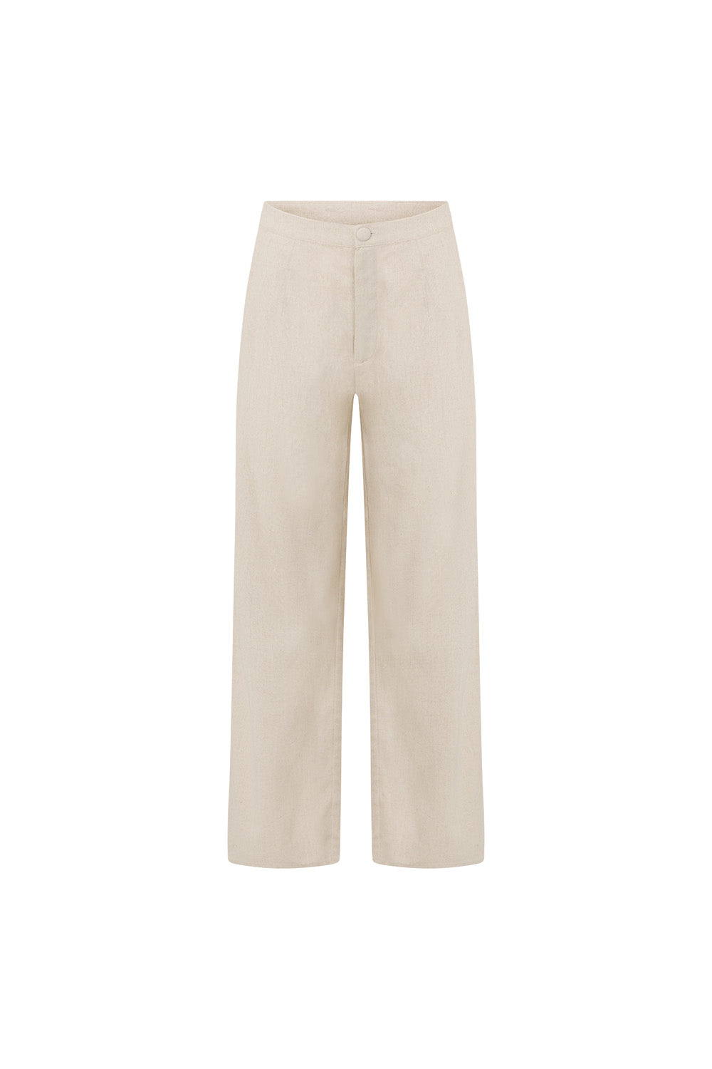 Beige Linen Blend Wide Leg Isa Trouser Pants – SABO