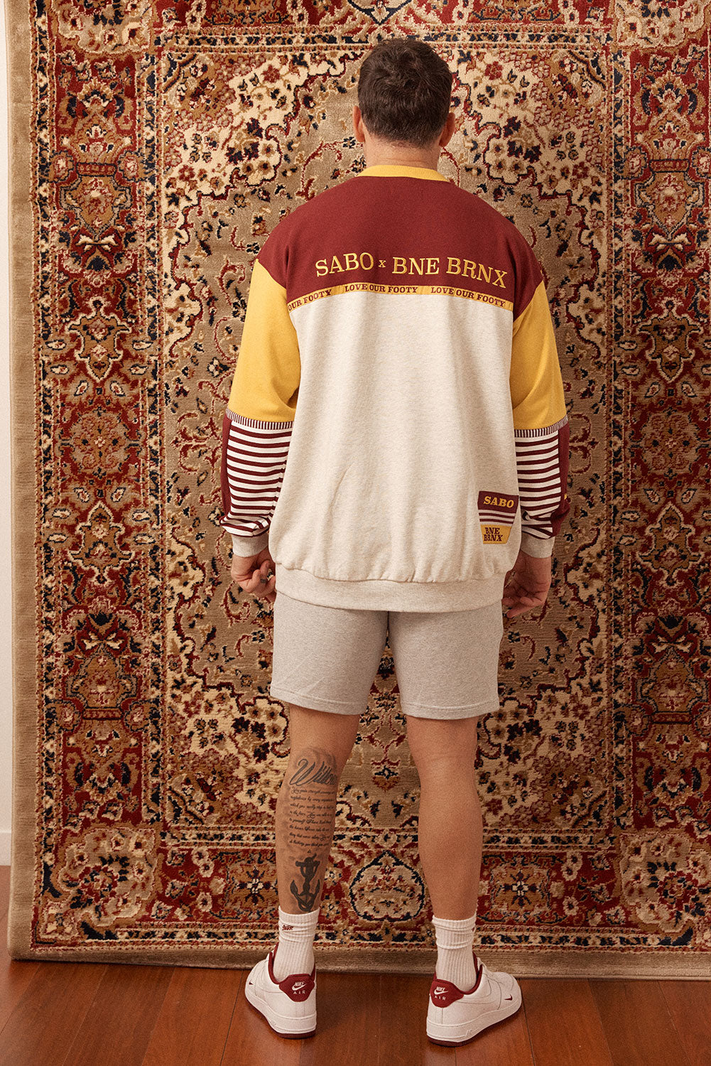 Unisex SABO x BRNX Oversized Vintage Try Line Sweater